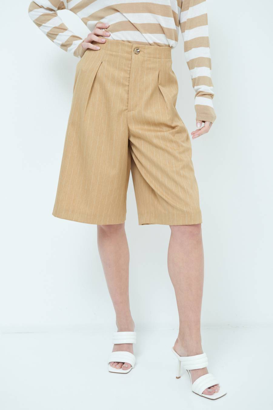 Kikisix PANTA GONNA 3/4 CAMMELLO Negozio online di fabbrica