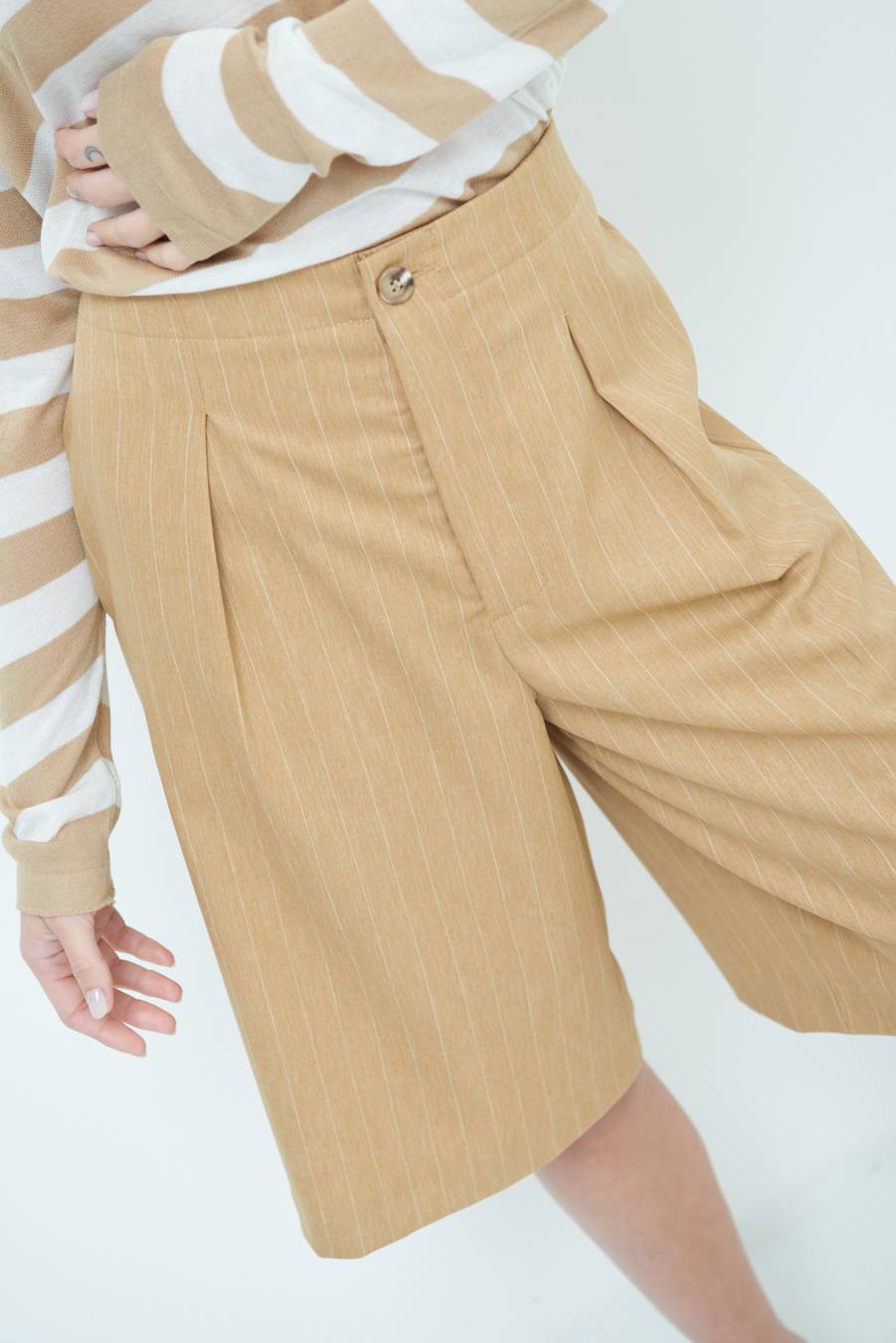 Kikisix PANTA GONNA 3/4 CAMMELLO Negozio online di fabbrica