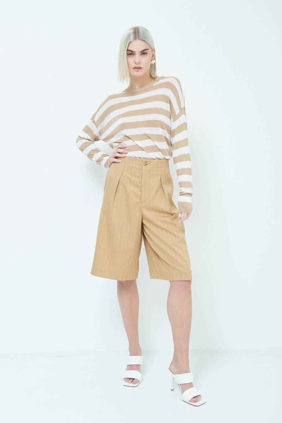 Kikisix PANTA GONNA 3/4 CAMMELLO Negozio online di fabbrica