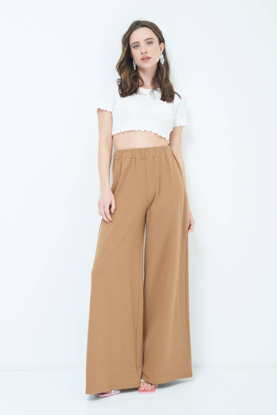 Kikisix PANTA PALAZZO TABACCO