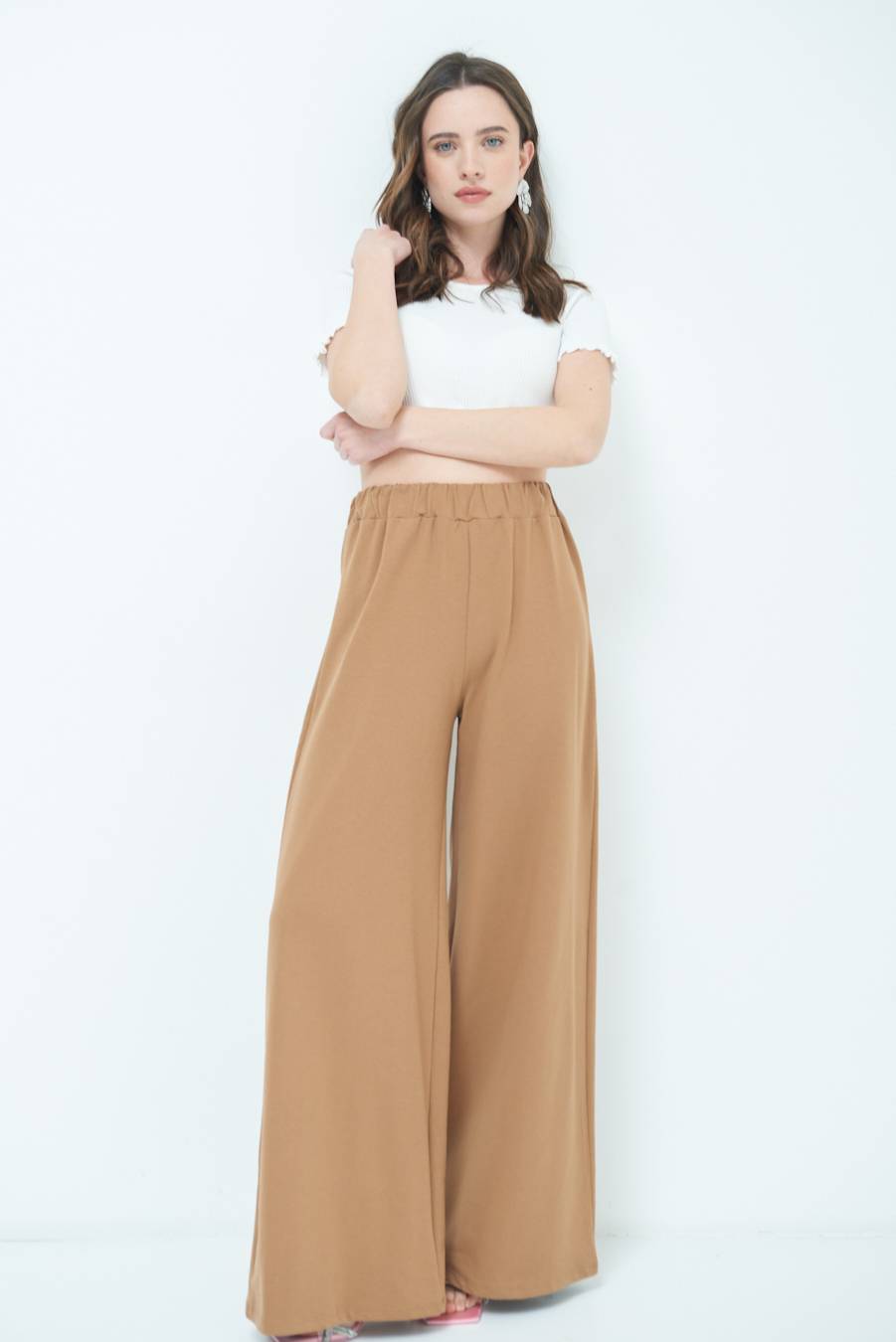 Kikisix PANTA PALAZZO TABACCO Prezzo di fabbrica