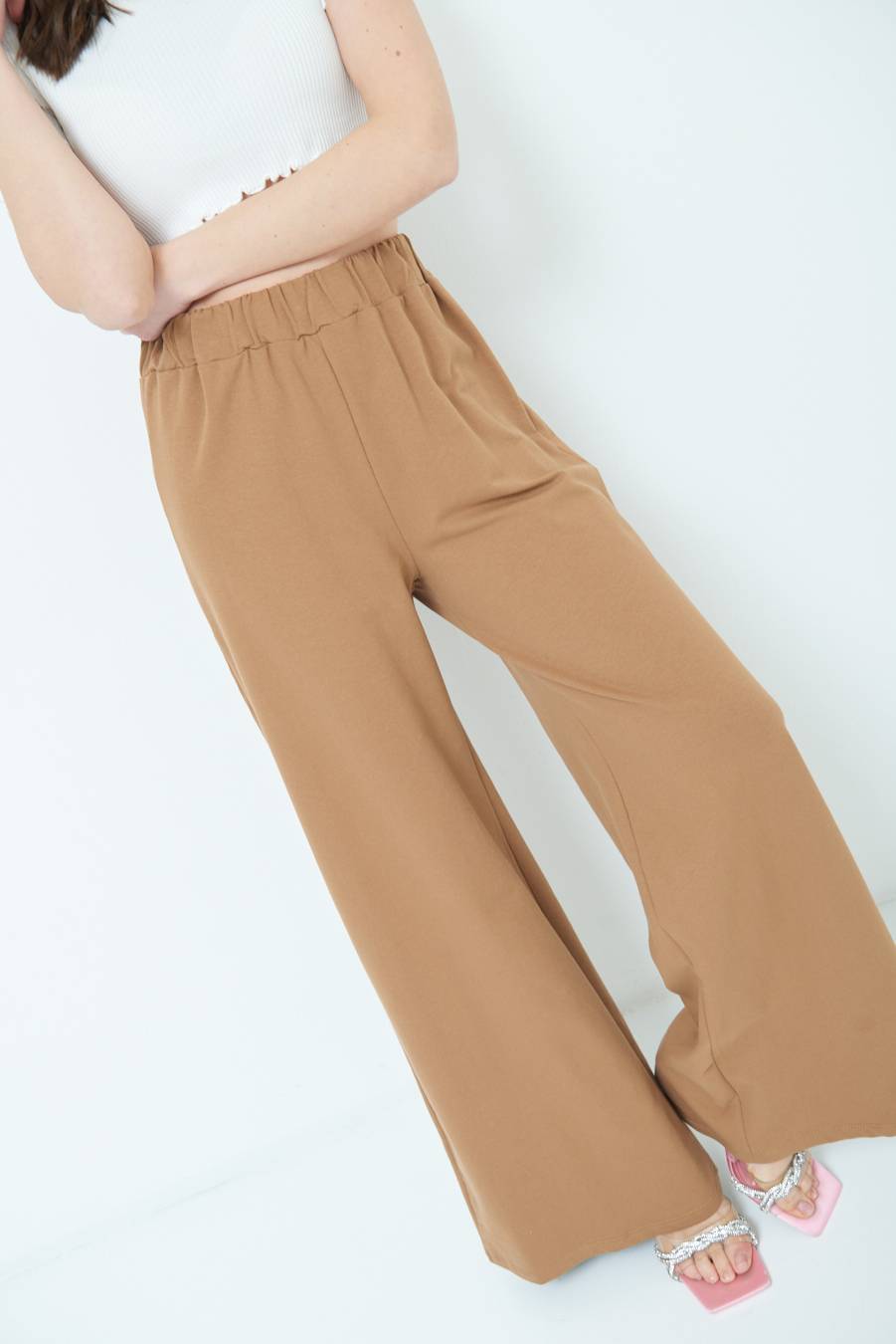 Kikisix PANTA PALAZZO TABACCO Prezzo di fabbrica