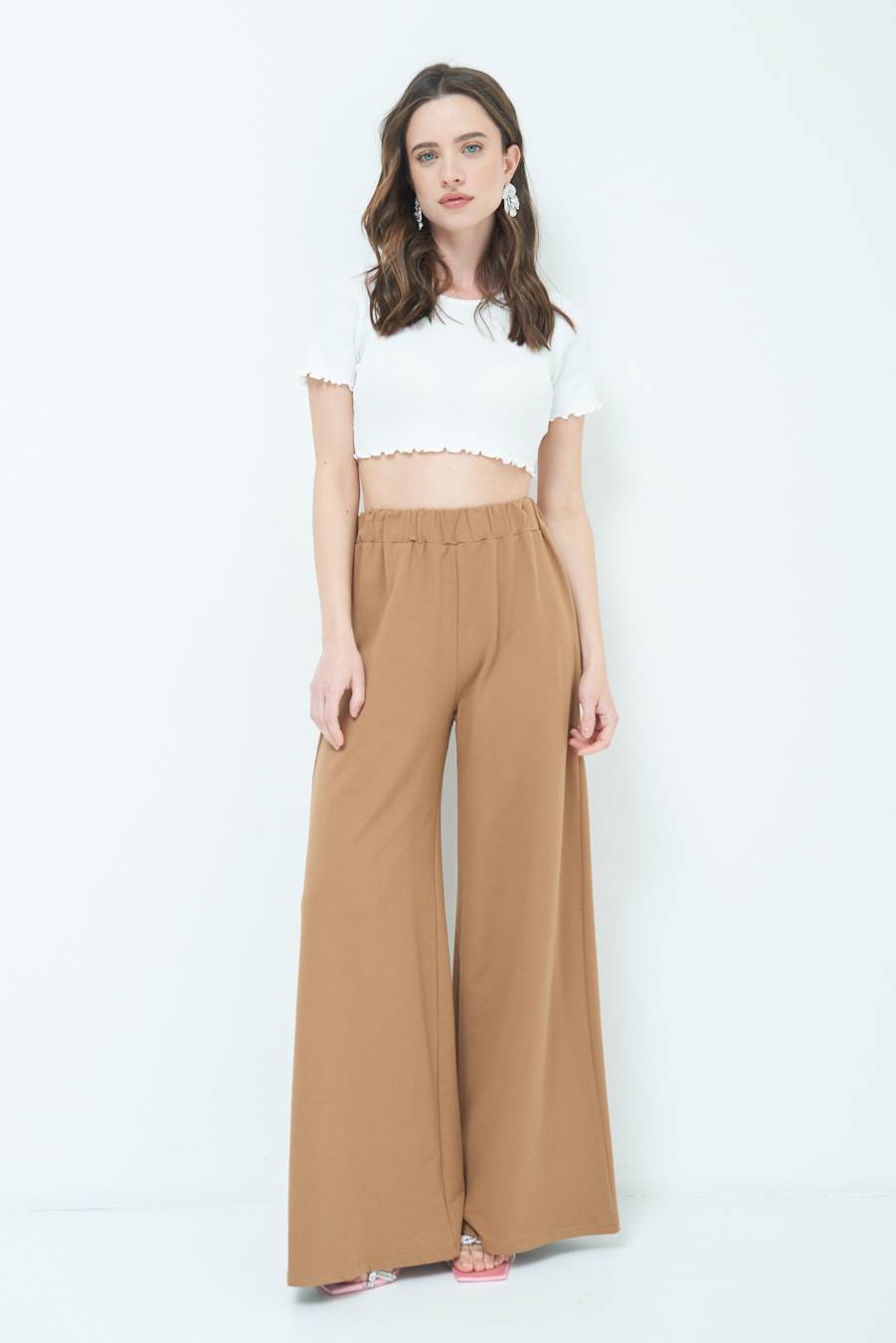 Kikisix PANTA PALAZZO TABACCO Prezzo di fabbrica