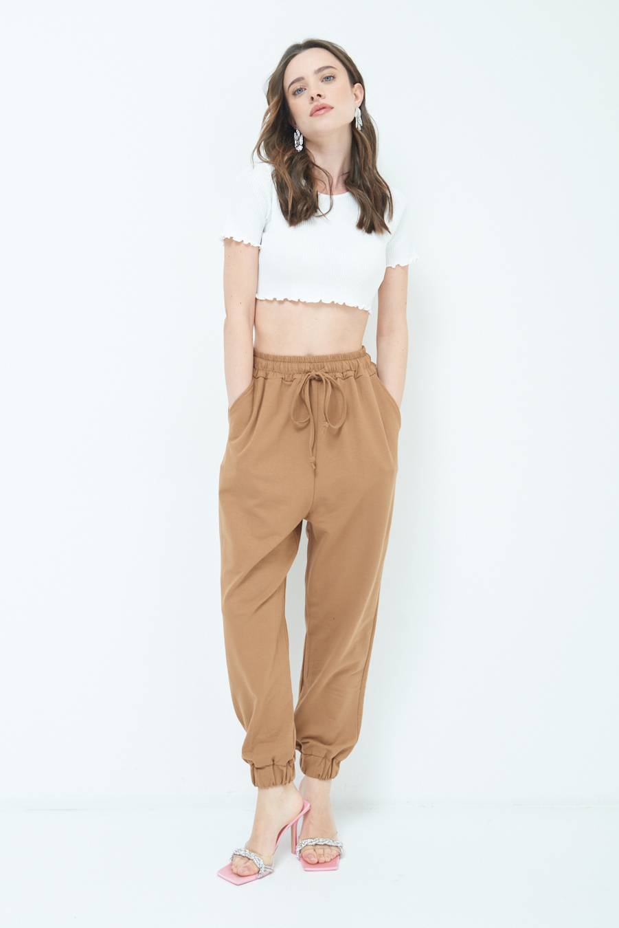 Kikisix PANTALONE TUTA TABACCO Offerta speciale