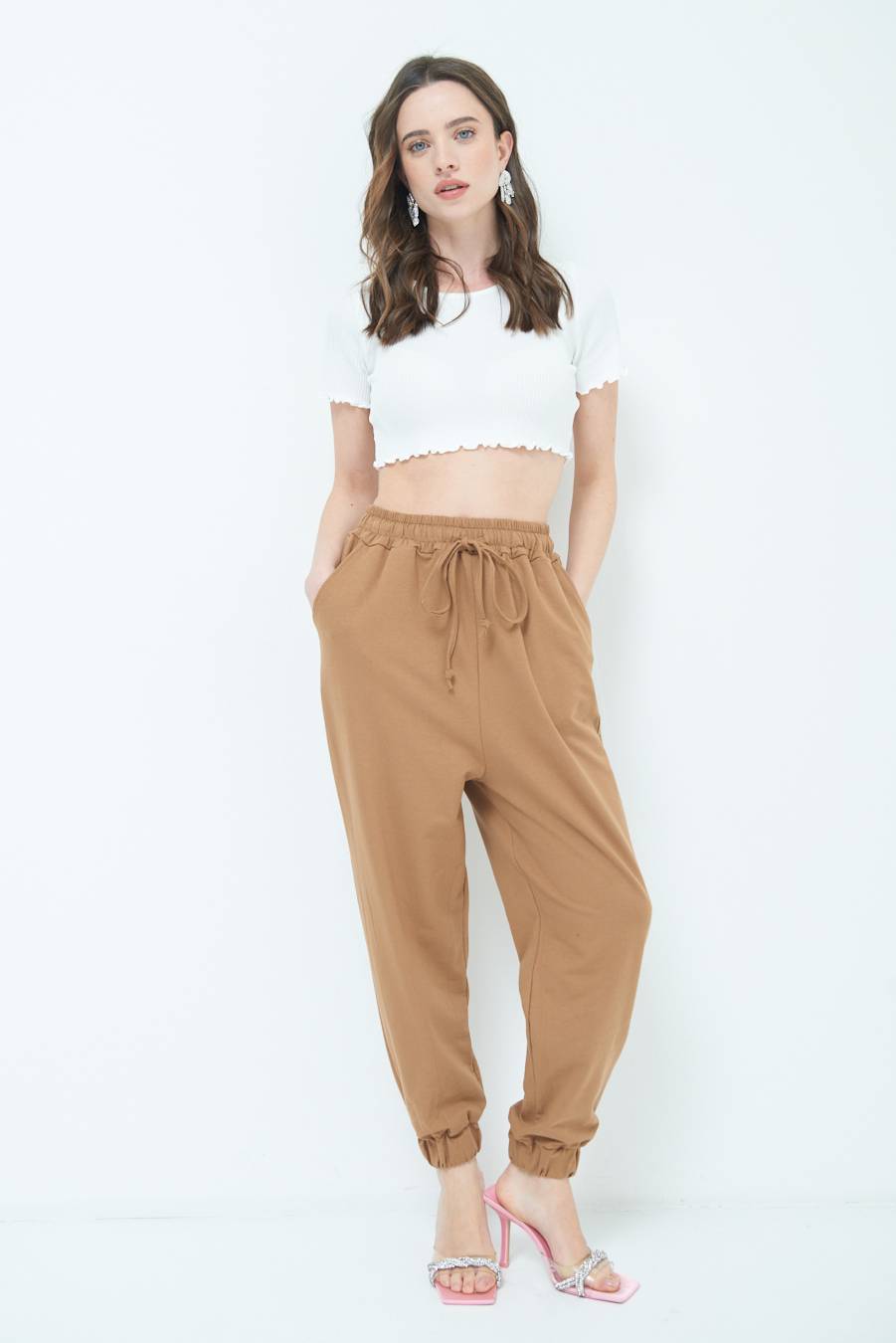 Kikisix PANTALONE TUTA TABACCO Offerta speciale