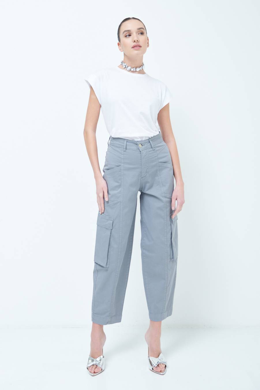 Kikisix PANTALONE TASCONI GRIGIO Comprare a buon mercato