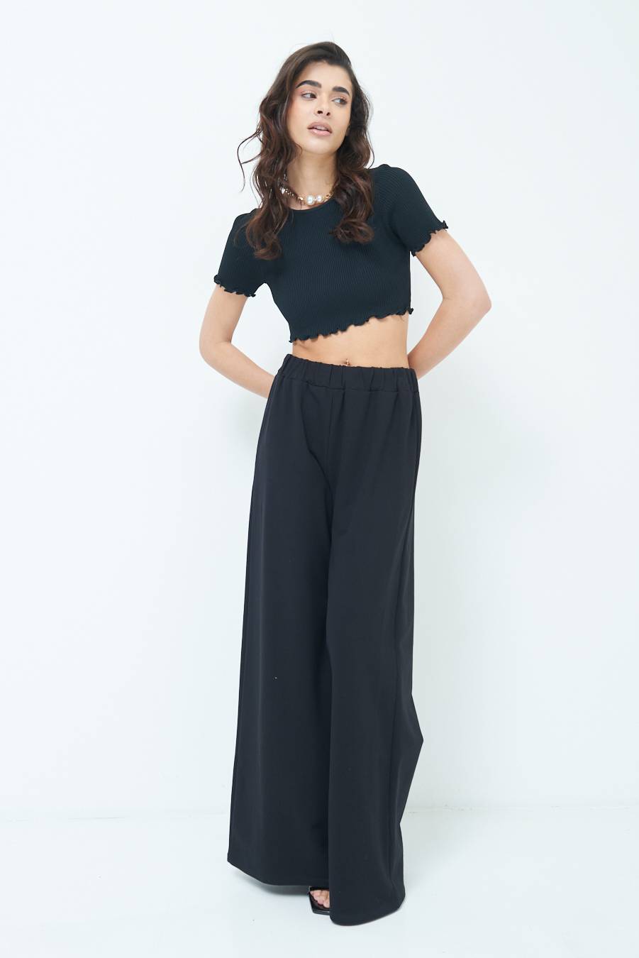 Kikisix PANTA PALAZZO NERO Offerta esclusiva