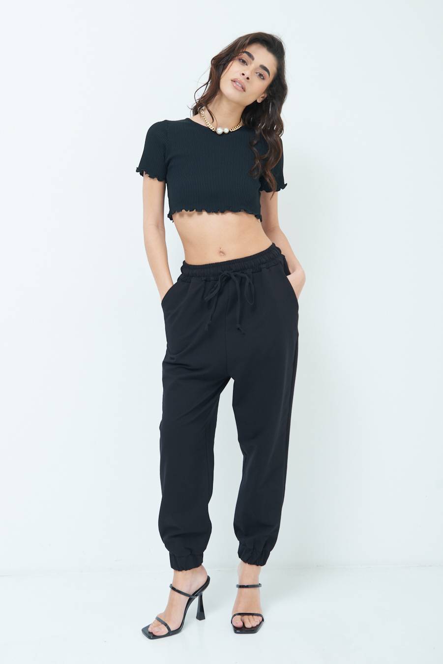 Kikisix PANTALONE TUTA NERO