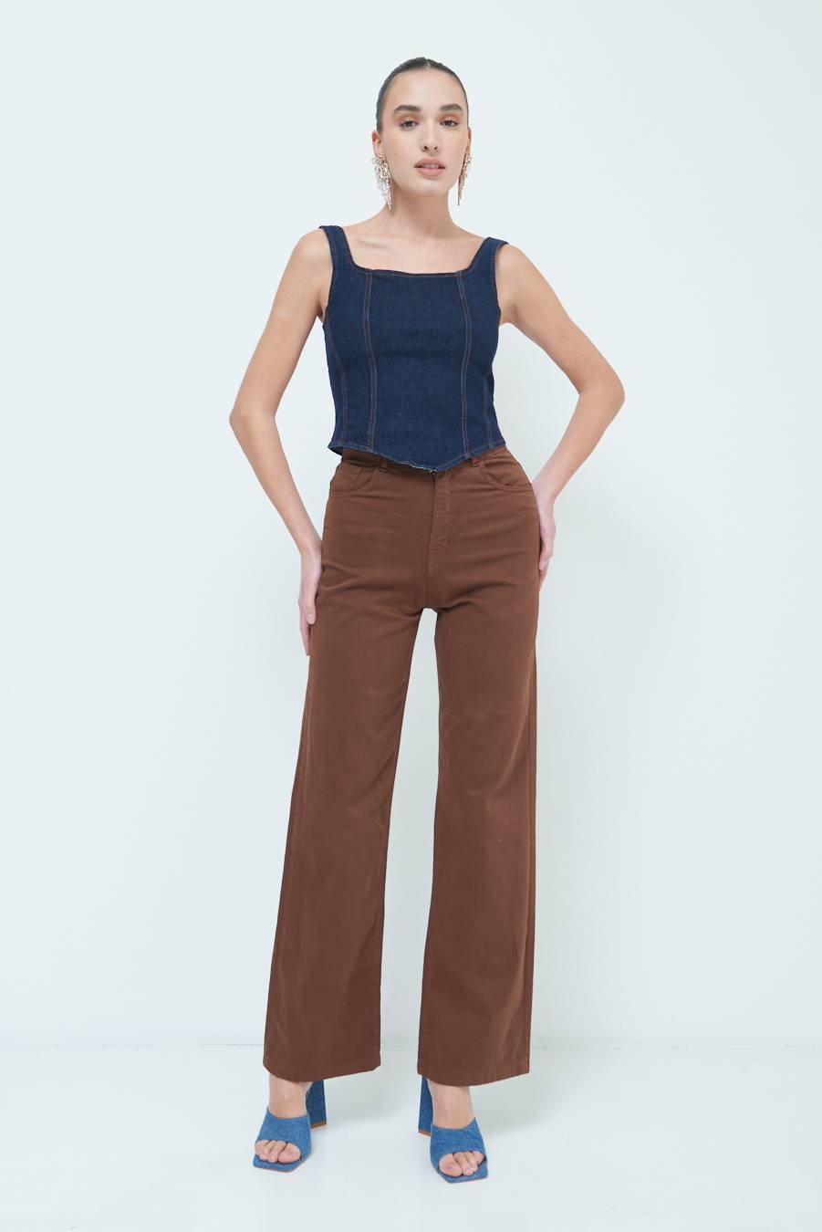 Kikisix PANTALONE PALAZZO MORO Offerta natalizia