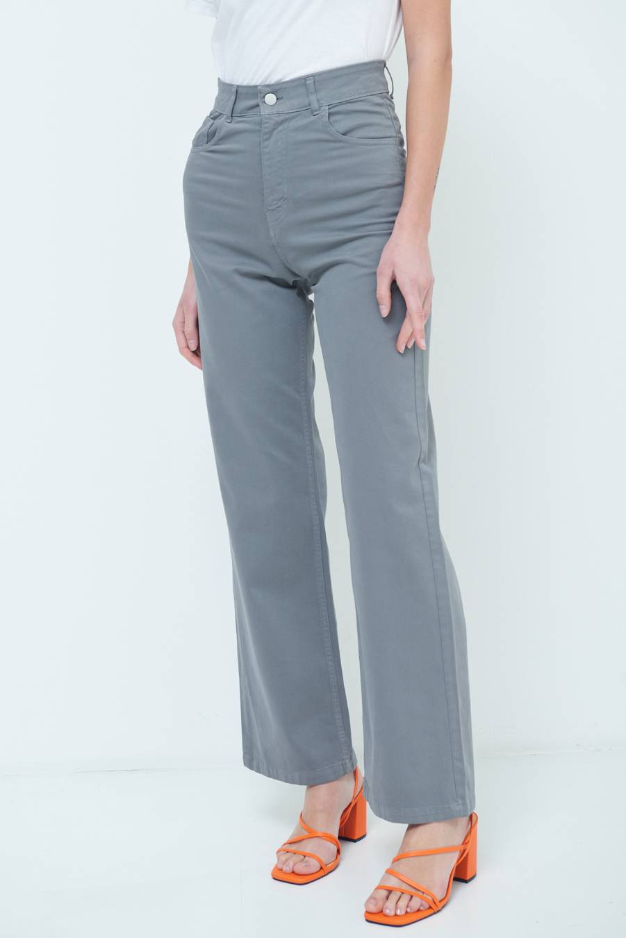 Kikisix PANTALONE PALAZZO GRIGIO Offerta Pasqua