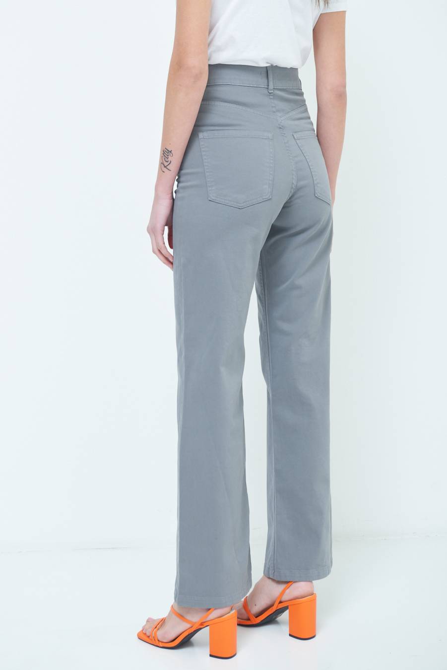 Kikisix PANTALONE PALAZZO GRIGIO Offerta Pasqua
