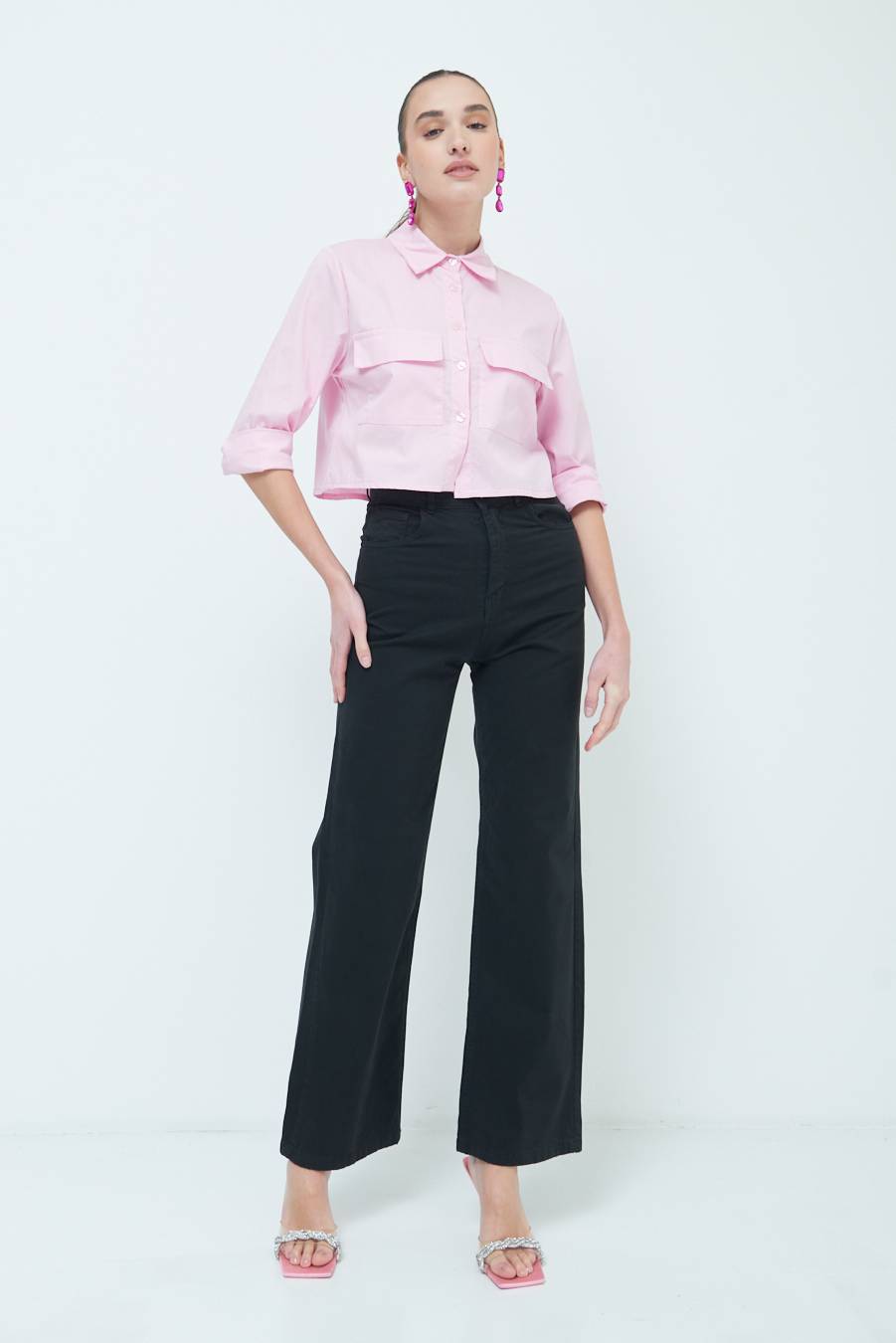 Kikisix PANTALONE PALAZZO NERO Offerta per la Festa della Mamma