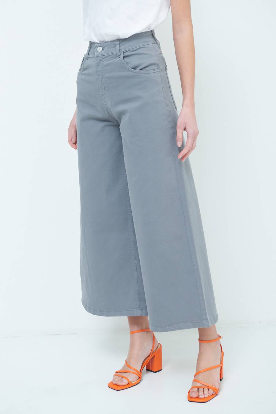 Kikisix PANTALONE/GONNA GABARDINA GRIGIO Offerta San Valentino