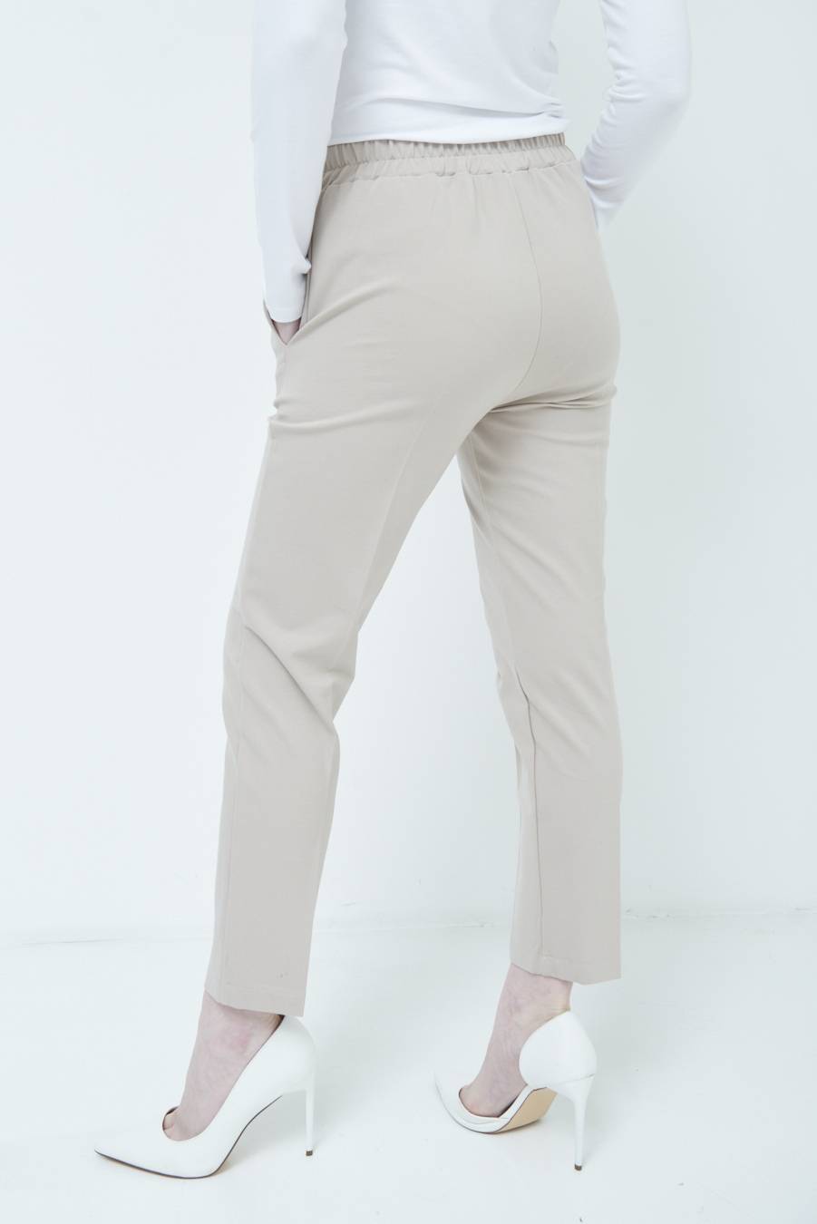 Kikisix PANTALONE SIGARETTA BEIGE Latest fashion