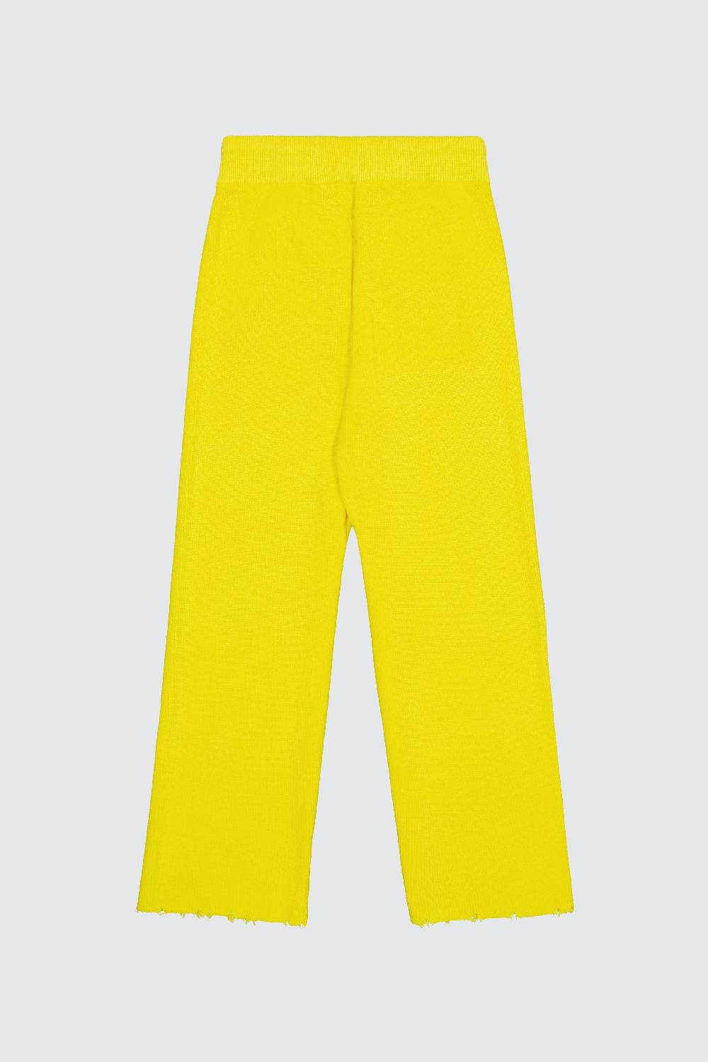 Laneus Laneus pantalone yellow in maglia effetto destroyed Presa