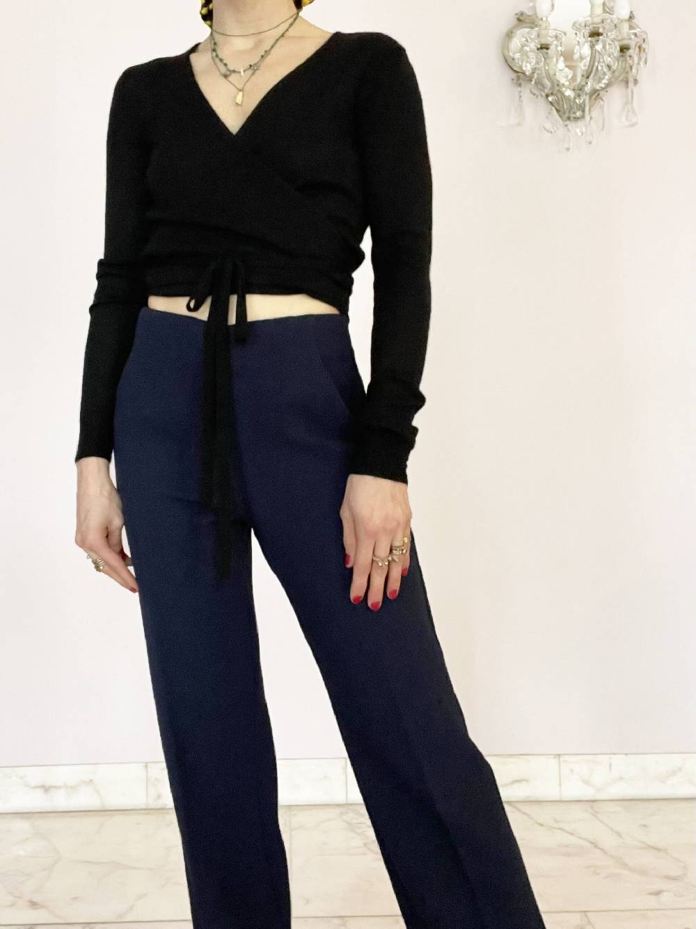 Laviniaturra Pantaloni dritti con risvolto In Vendita