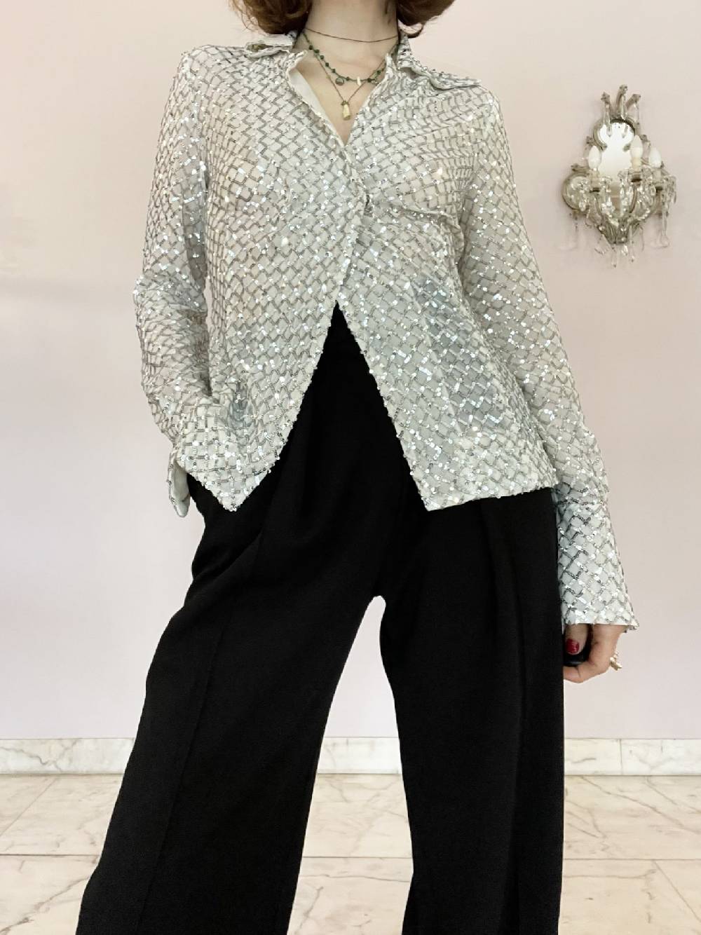 Laviniaturra Camicia paillettes Vendita Economica