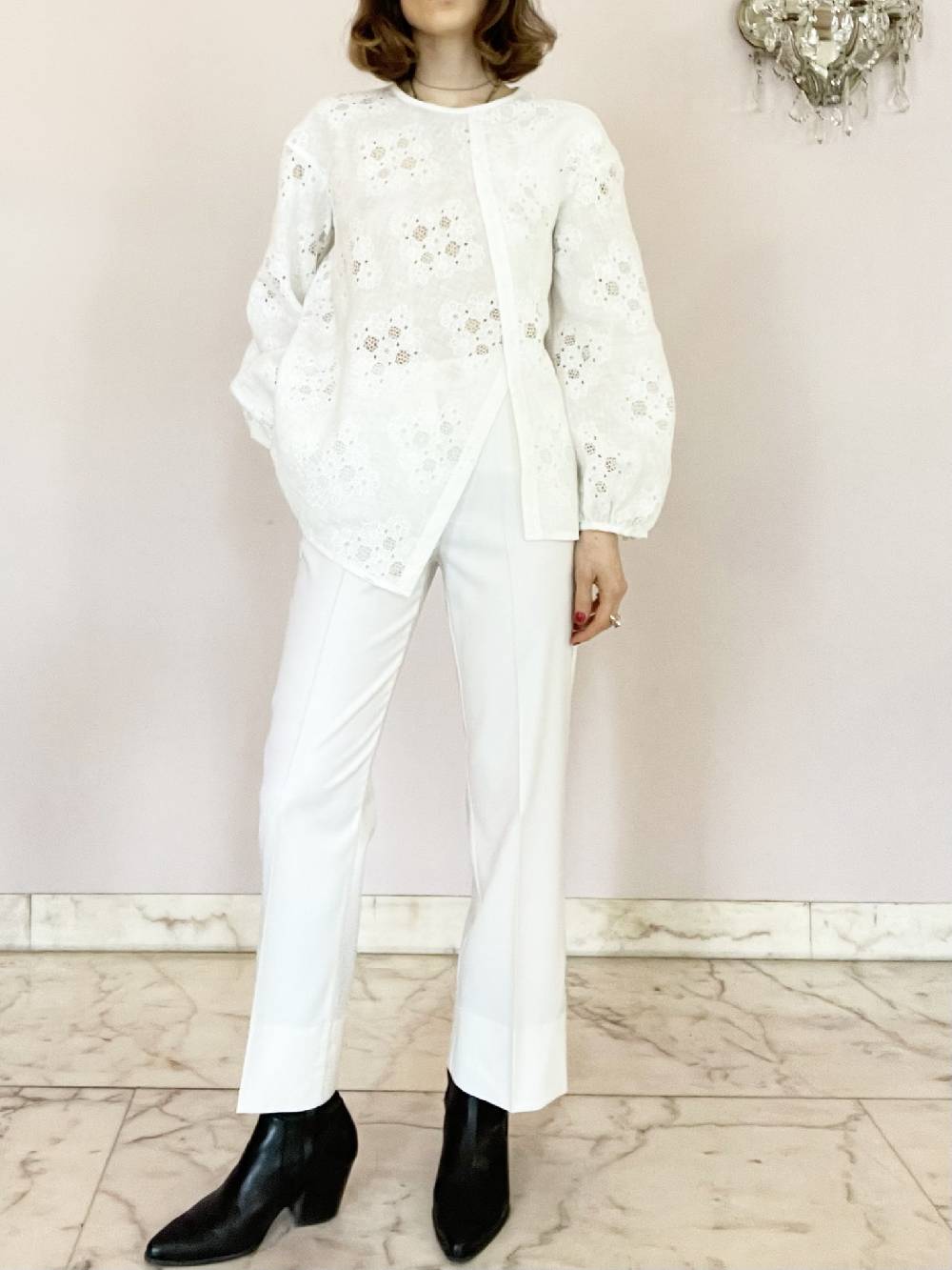 Laviniaturra Camicia con ricamo Saldi Di Fabbrica