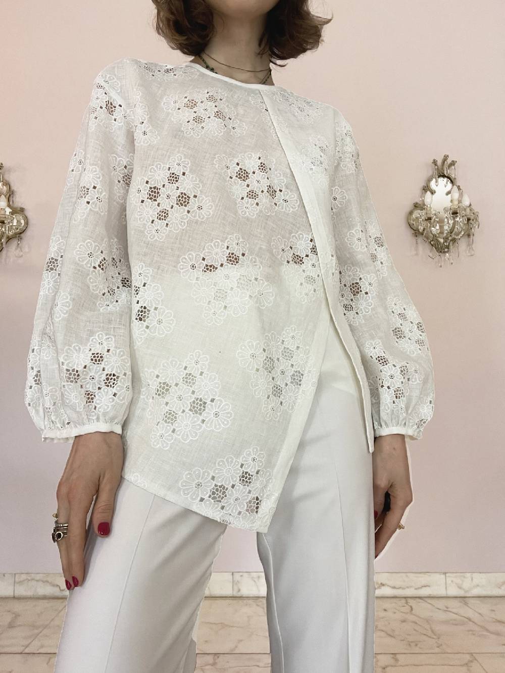 Laviniaturra Camicia con ricamo Saldi Di Fabbrica