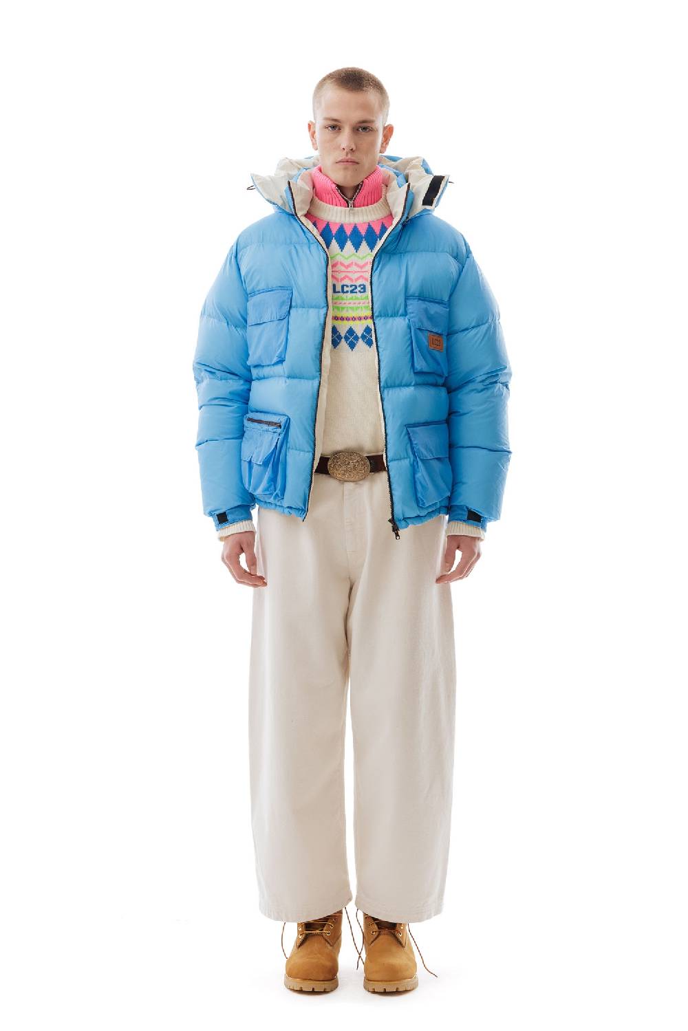 Lc23 Multipocket Down Jacket Blue