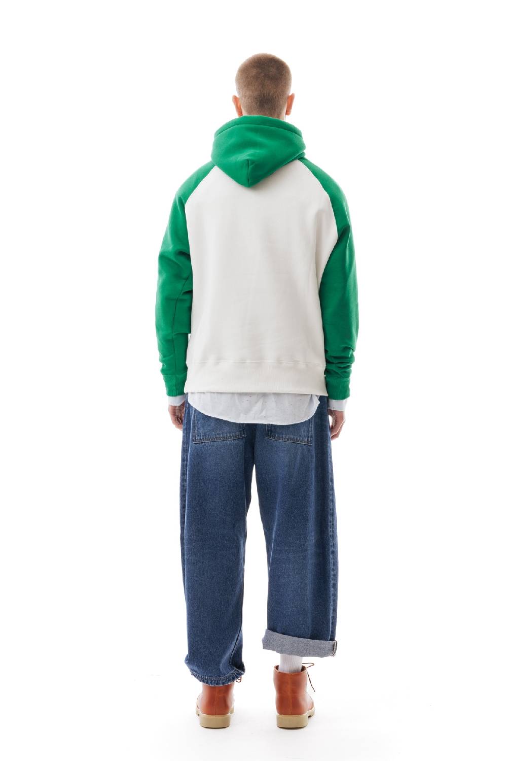 Lc23 Bicolor Hoodie Cream/Green Italia