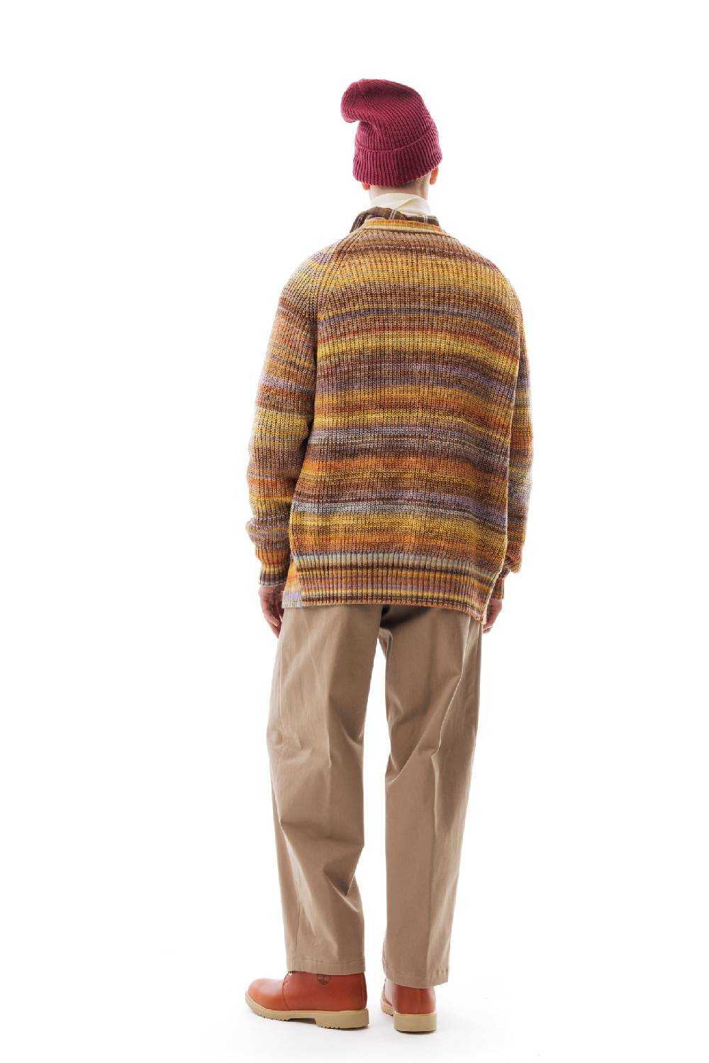 Lc23 Multicolor Cardigan Yellow/Orange In Linea