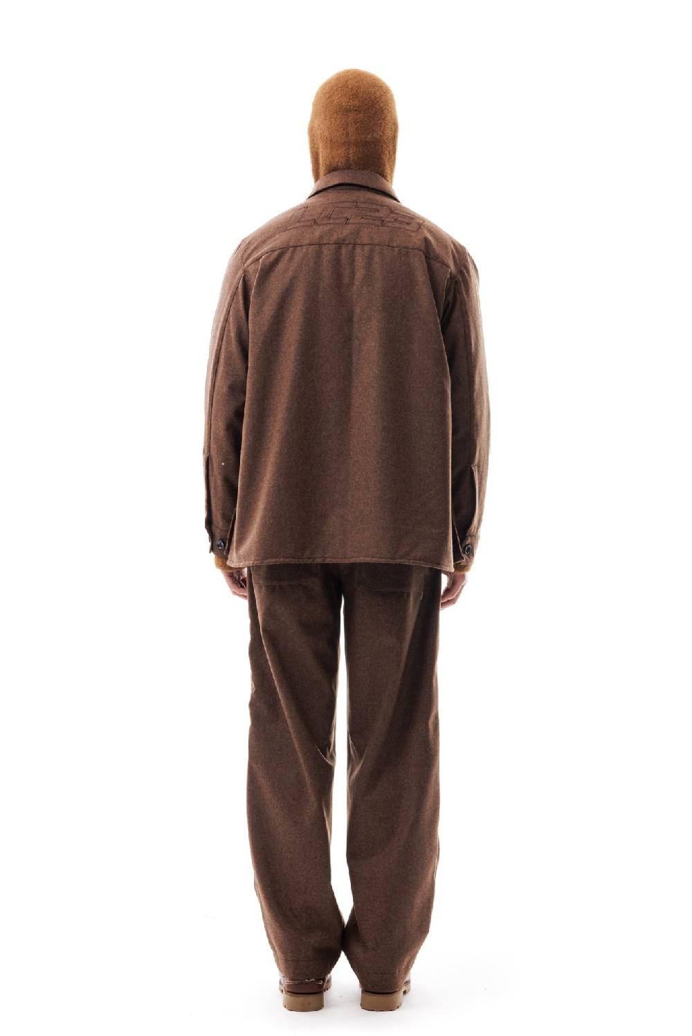 Lc23 WR Wool Overshirt Brown Negozi Online