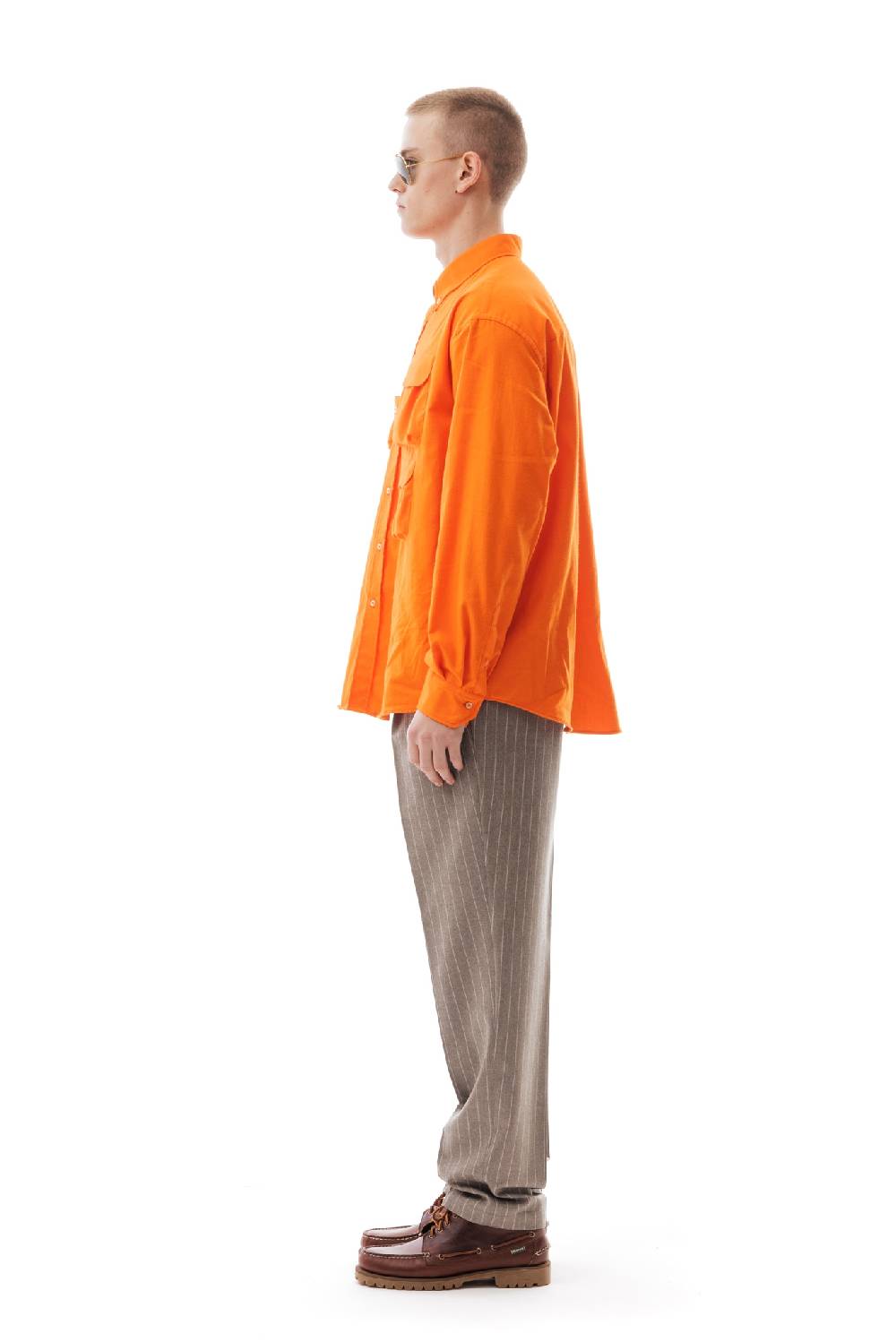 Lc23 Flannel Multipocket Shirt Orange Shopping Online