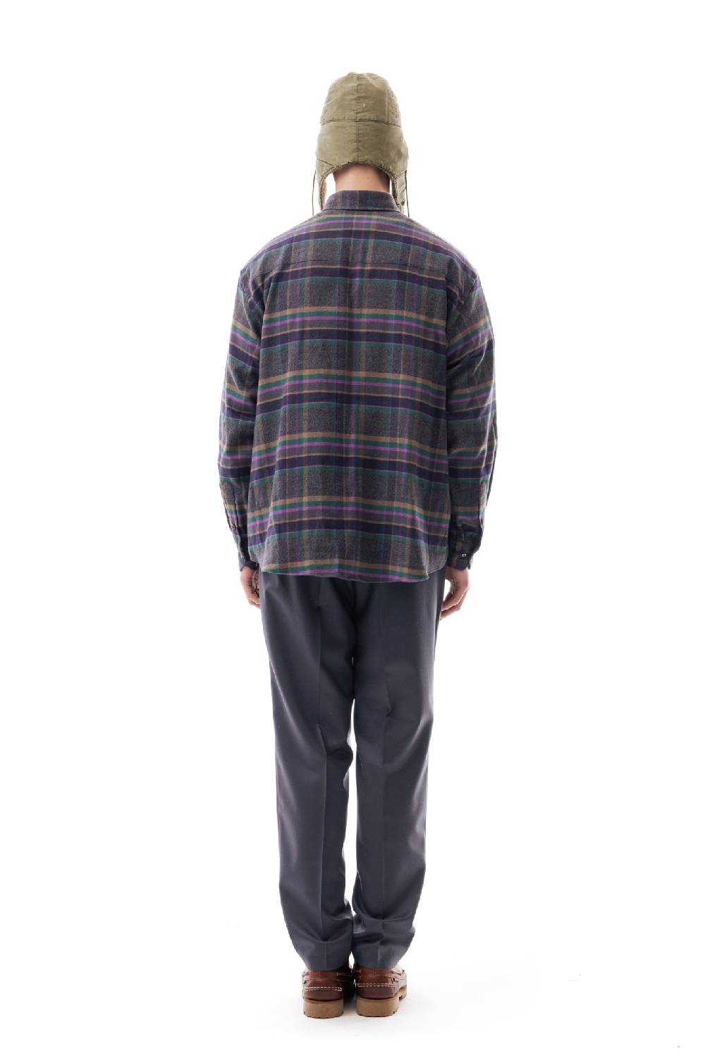 Lc23 Flannel Check Shirt Grey/Purple Sconto