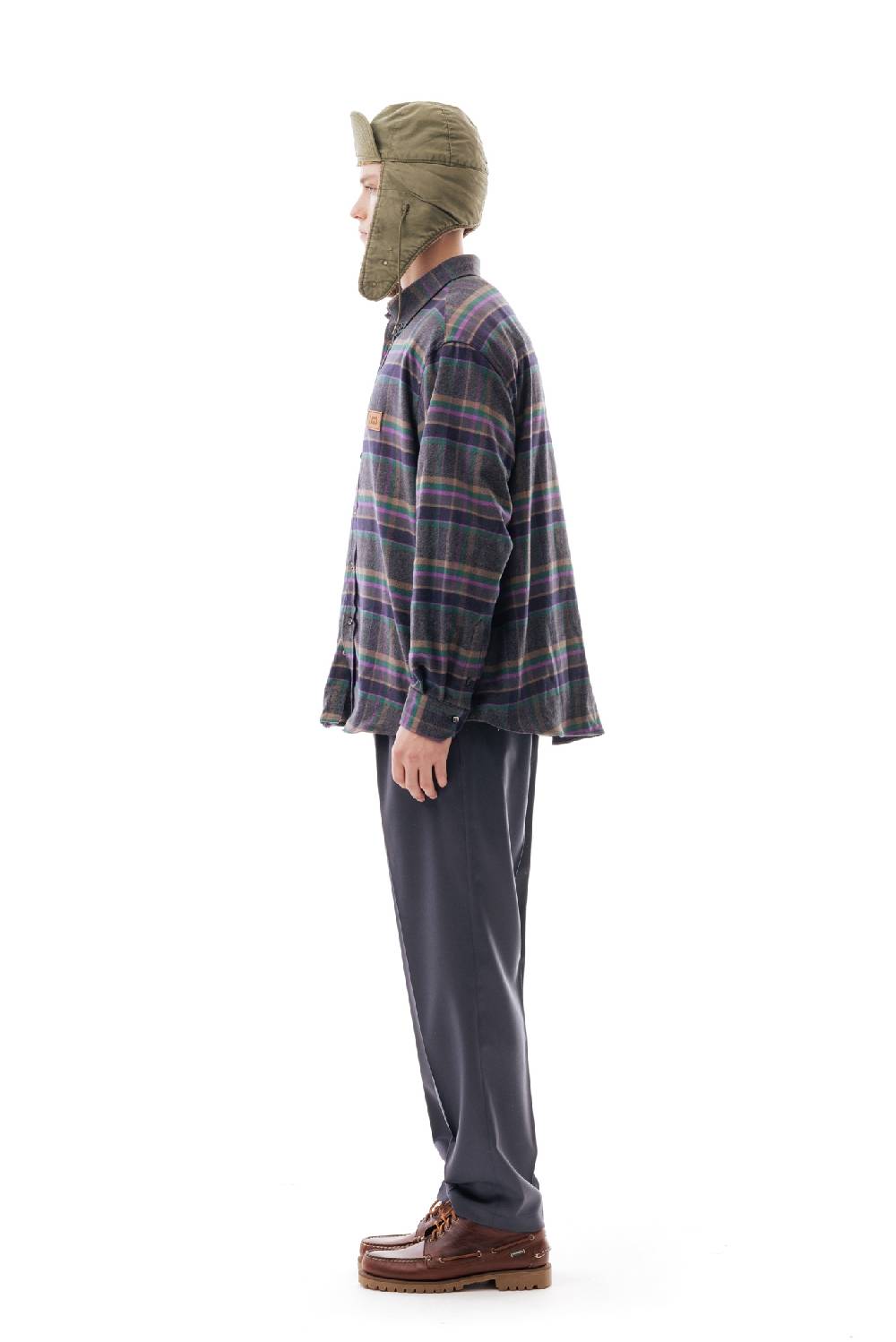 Lc23 Flannel Check Shirt Grey/Purple Sconto