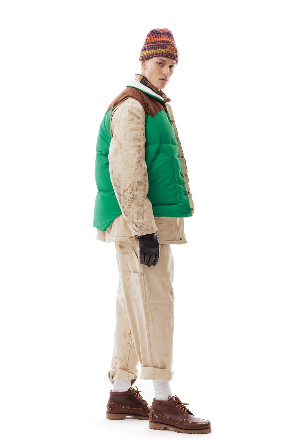 Lc23 Paneled Down Vest Green Offerta