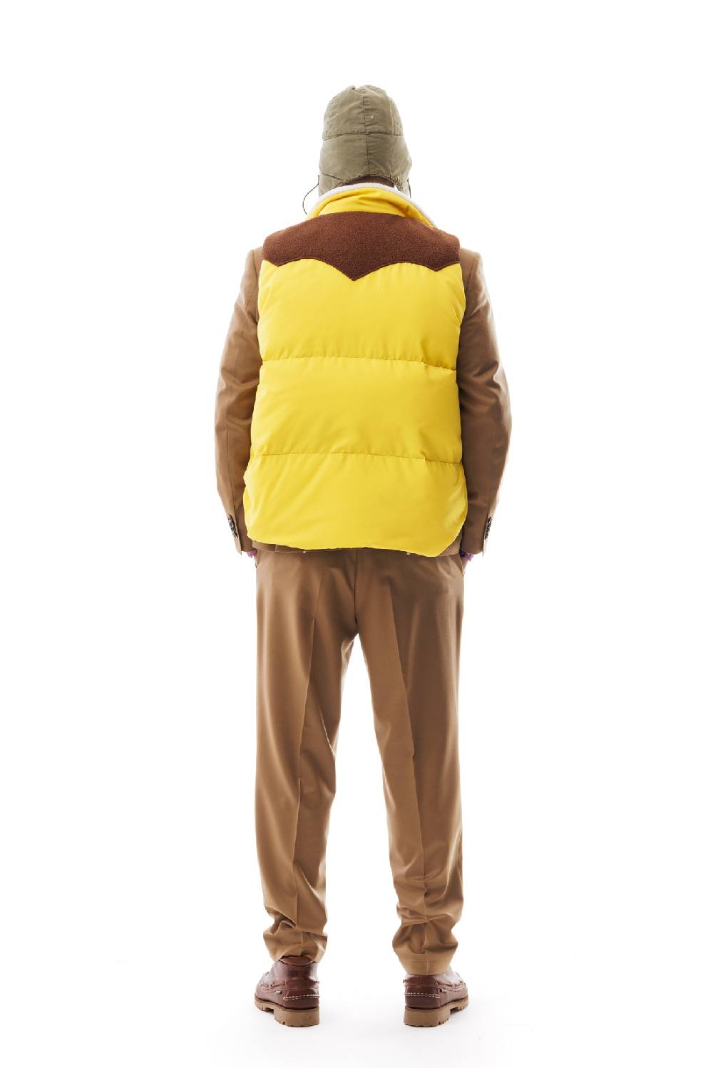 Lc23 Paneled Down Vest Yellow Economico
