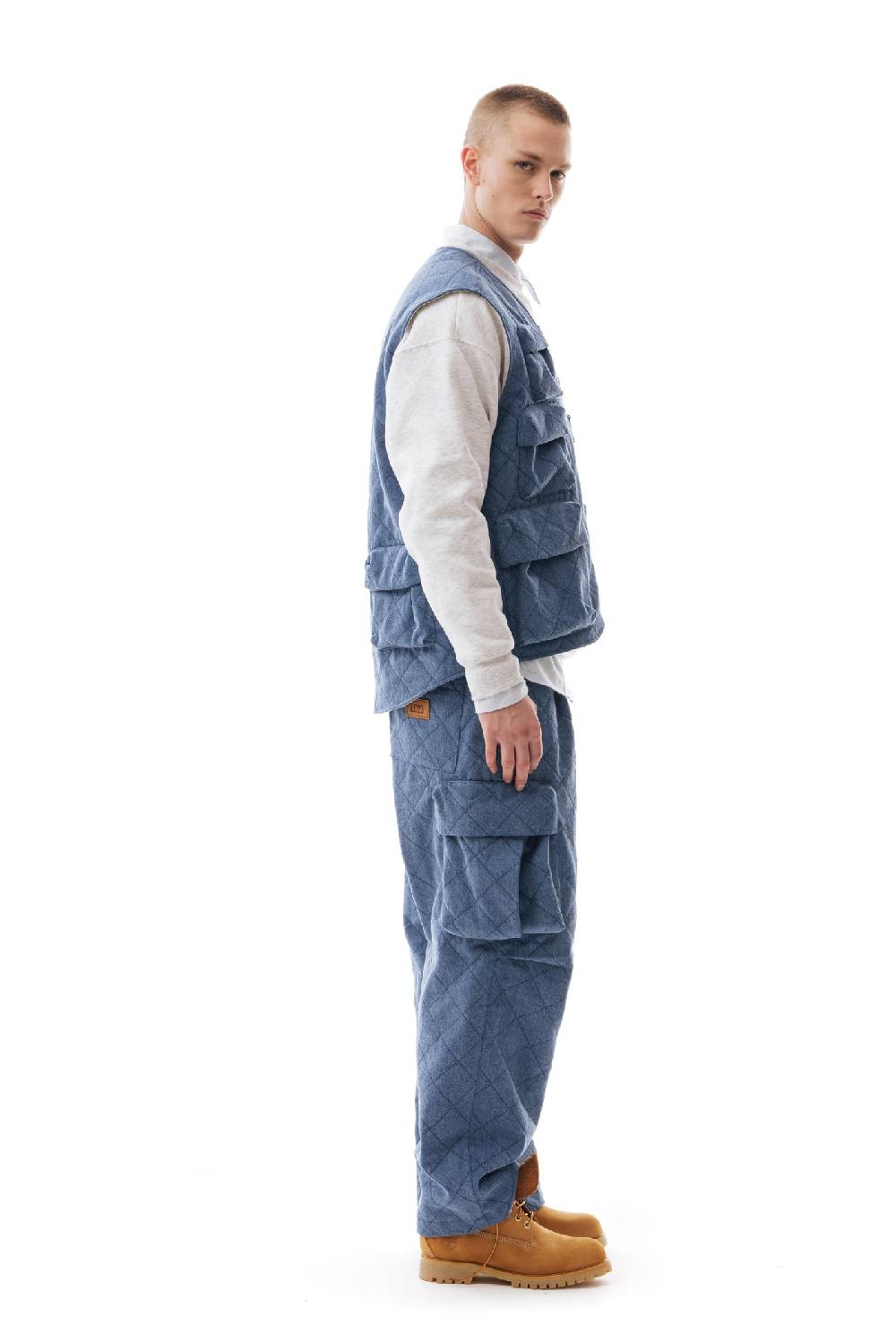 Lc23 Quilted Denim Multipocket Vest Online