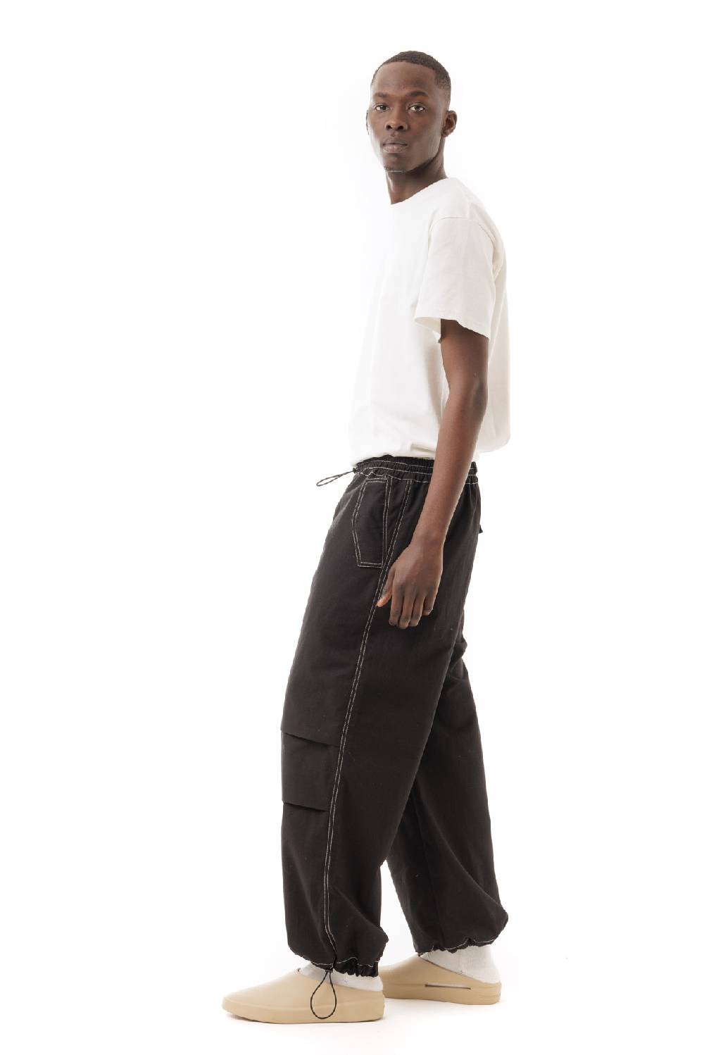 Lc23 Paracadute Pants Black Saldi Di Fabbrica