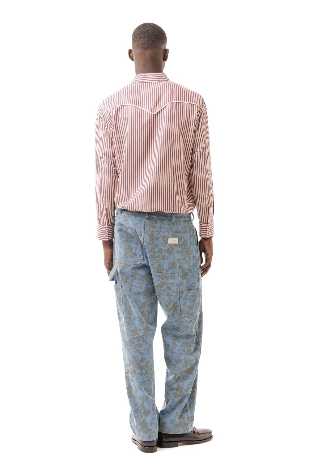 Lc23 Stripes Western Shirt Bordeaux I Più Venduti