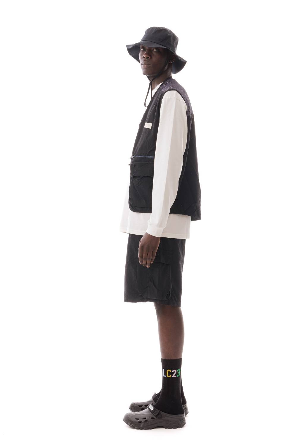 Lc23 Nylon Multipocket Vest Black Negozio online di fabbrica