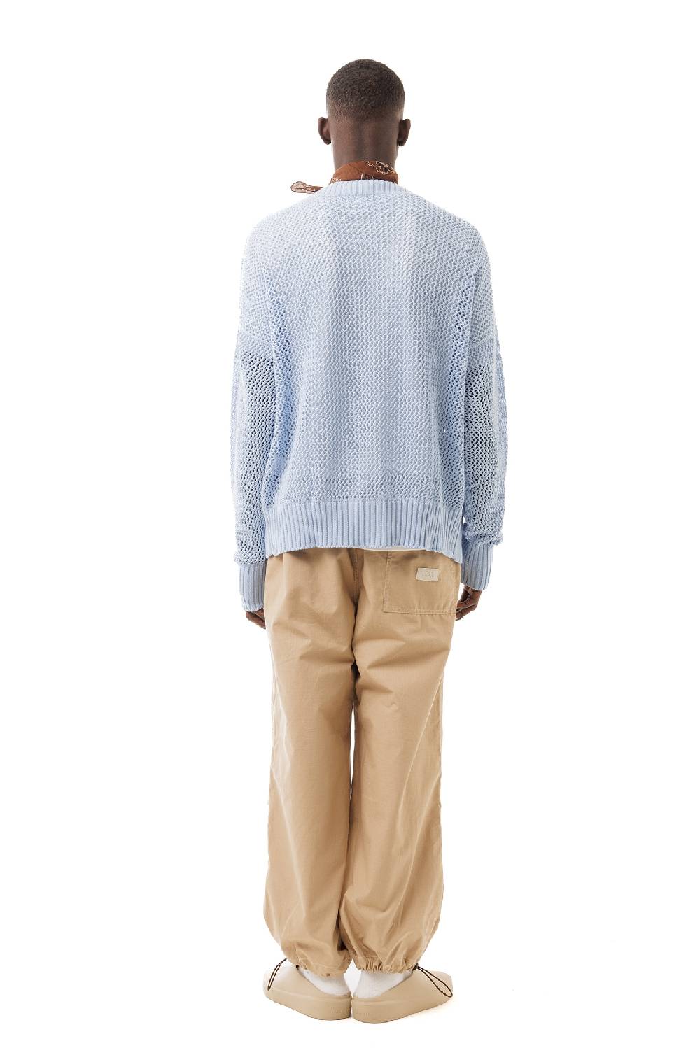 Lc23 Perforated Cardigan Pale Blue Offerta migliore