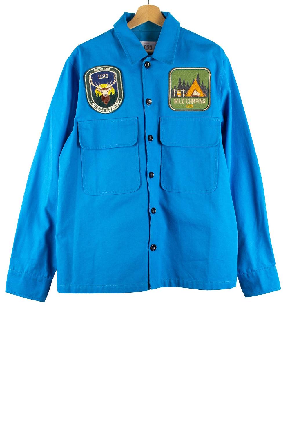 Lc23 Patch Canvas Overshirt Turquoise Offerte stagionali