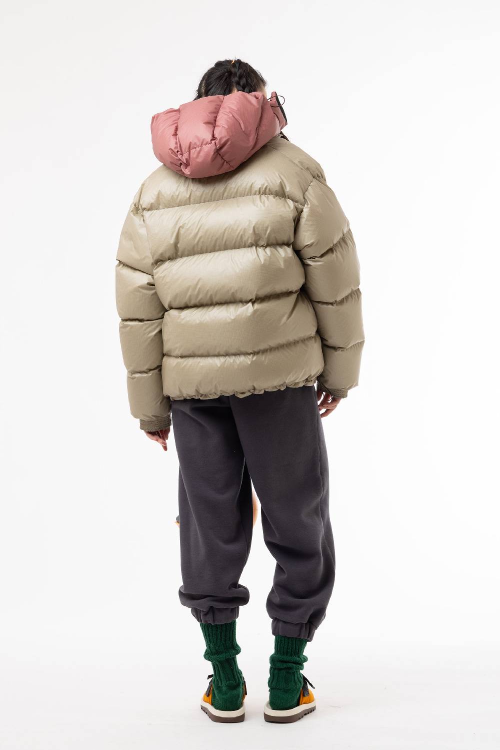 Lc23 Multipocket Down Jacket Beige/Pink Liquidazione