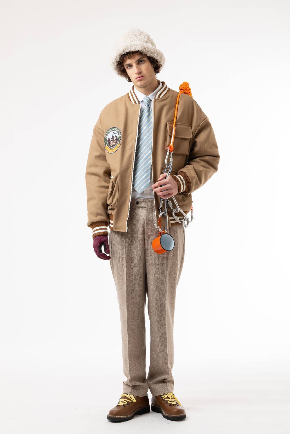 Lc23 Multipocket Varsity jacket Camel