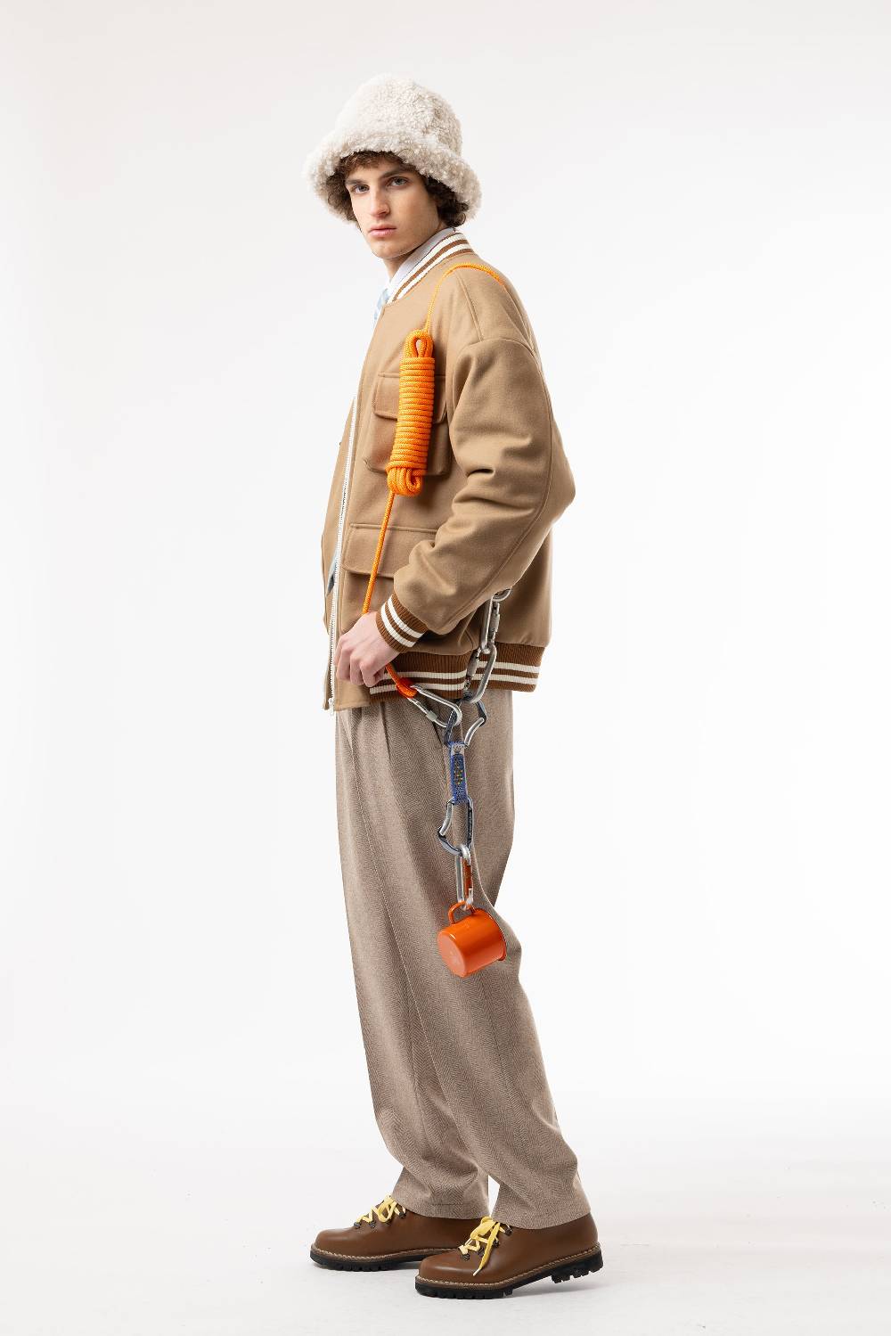 Lc23 Multipocket Varsity jacket Camel Offerte speciali