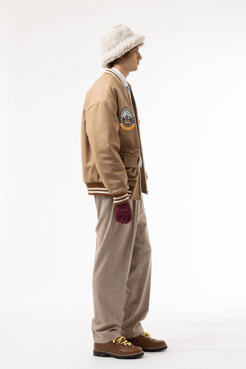 Lc23 Multipocket Varsity jacket Camel Offerte speciali