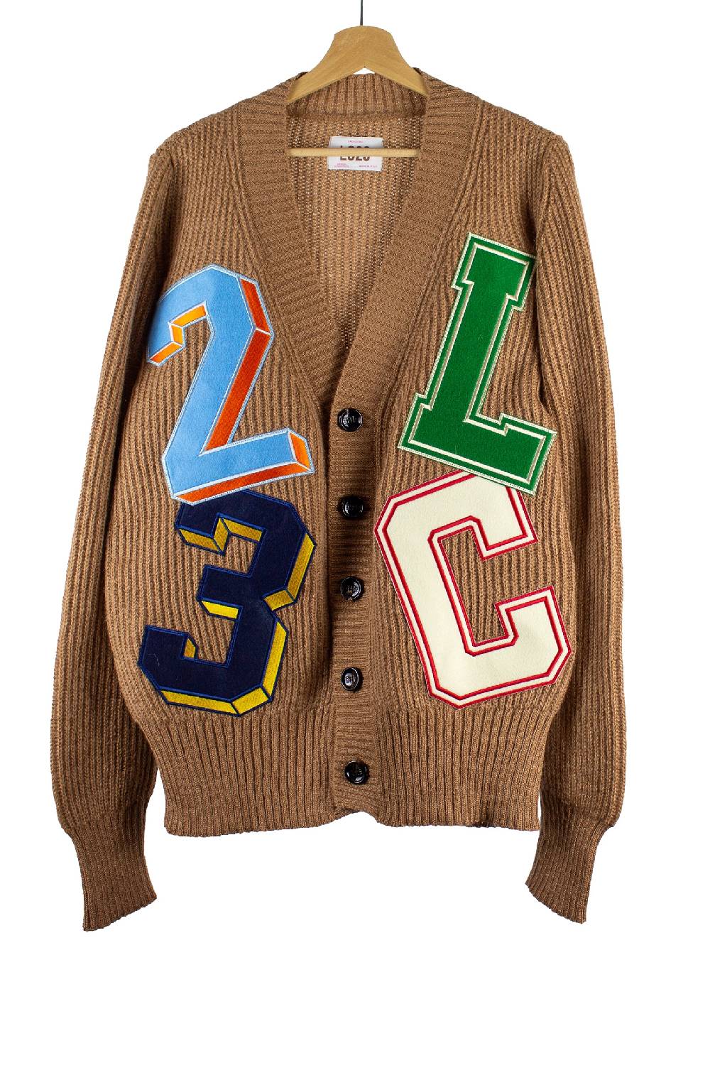 Lc23 Patch Cardigan Camel Ultimi tre giorni