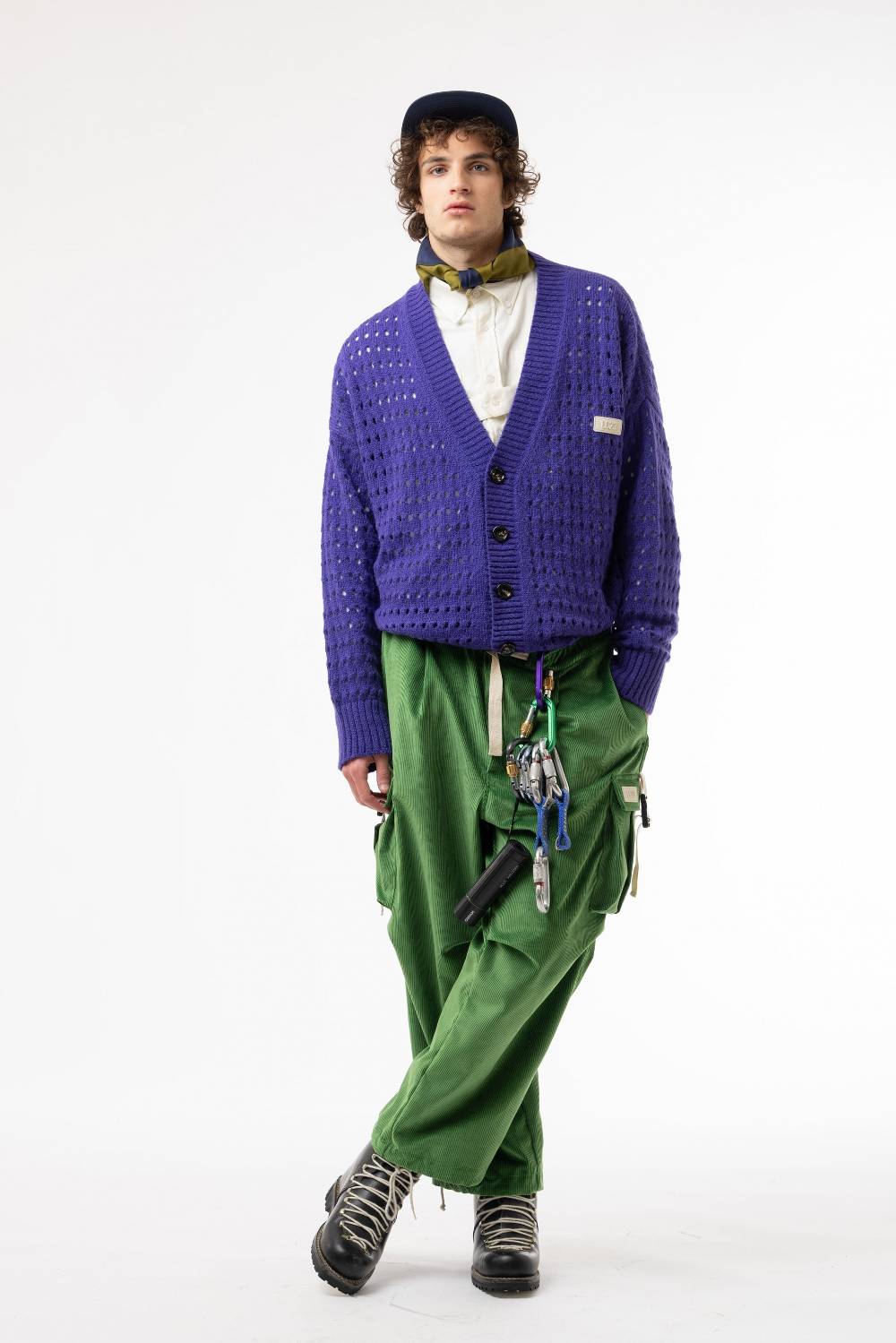 Lc23 Perforated Cardigan Purple