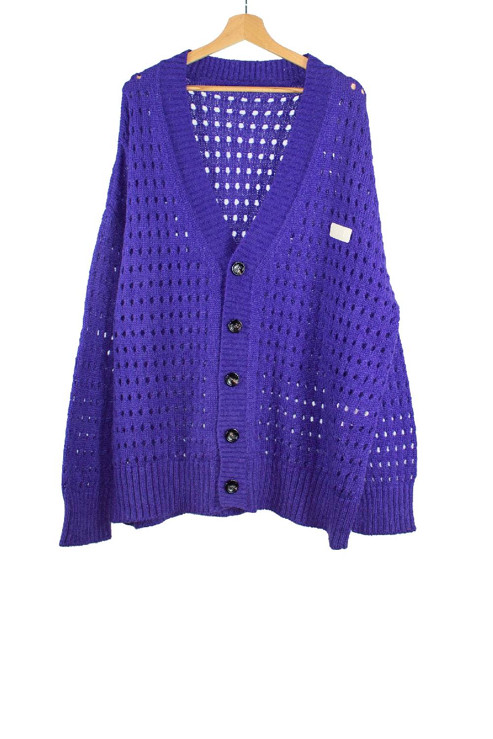 Lc23 Perforated Cardigan Purple Latest stili