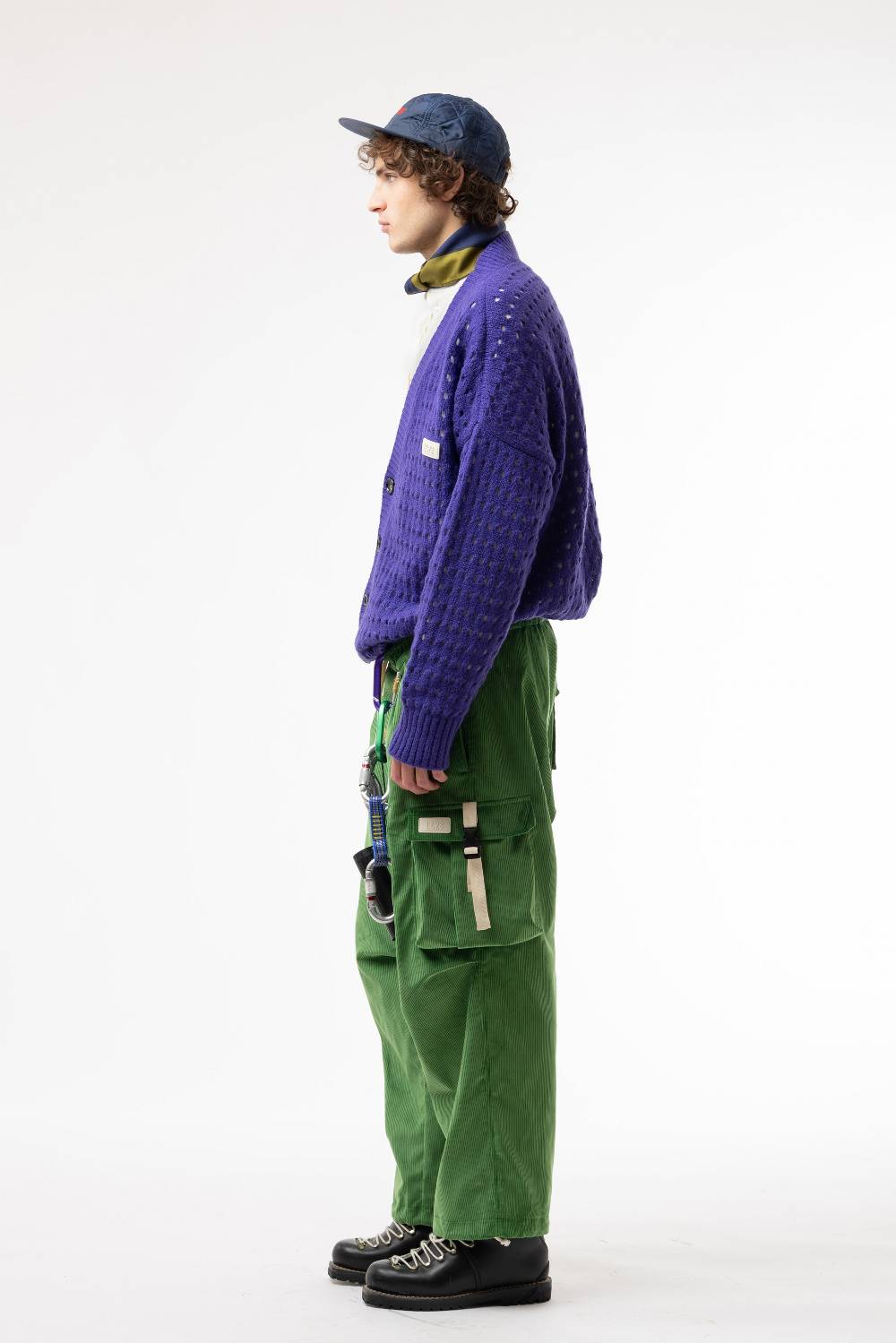 Lc23 Perforated Cardigan Purple Latest stili