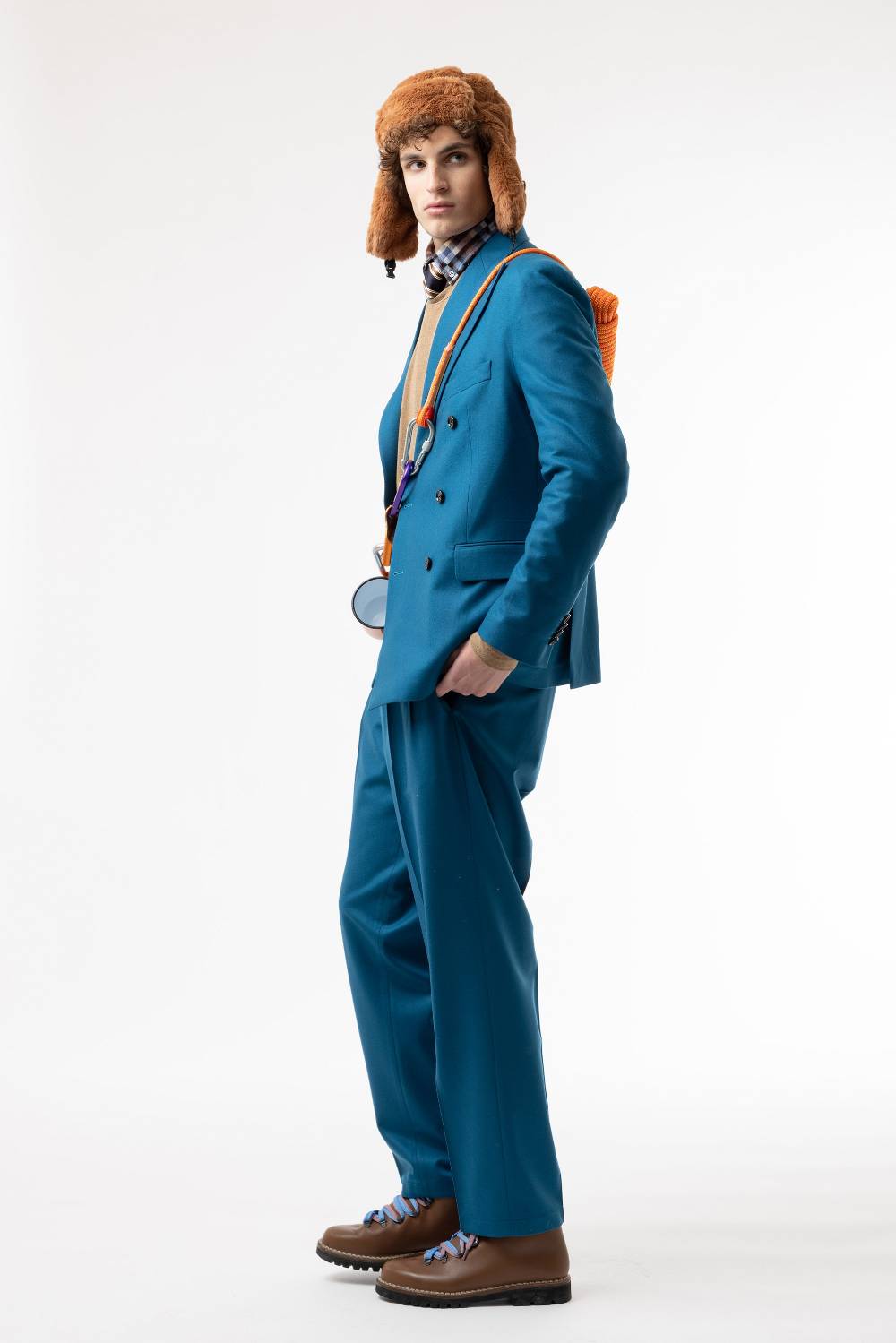 Lc23 Flannel Petrol Blazer Promozione temporanea