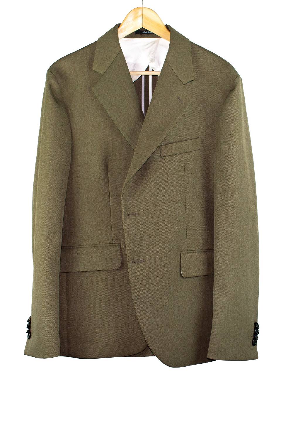 Lc23 Marzotto Wool Olive Blazer Super sconto