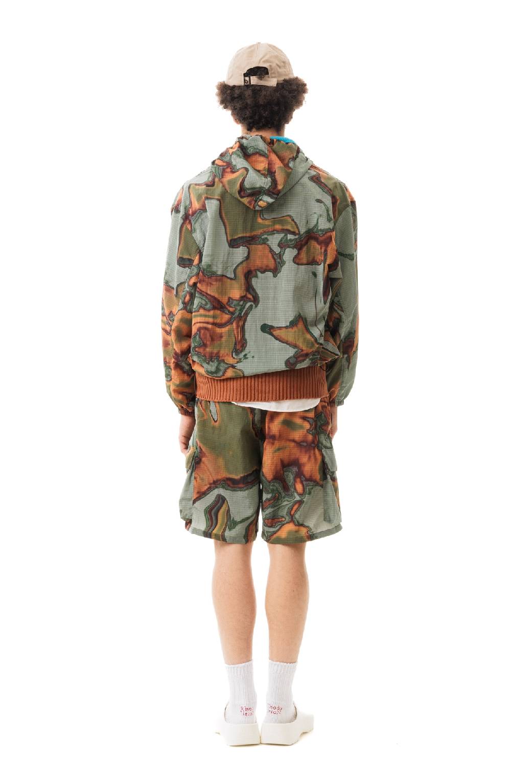 Lc23 Printed Nylon Cargo Shorts Black Friday Prezzi