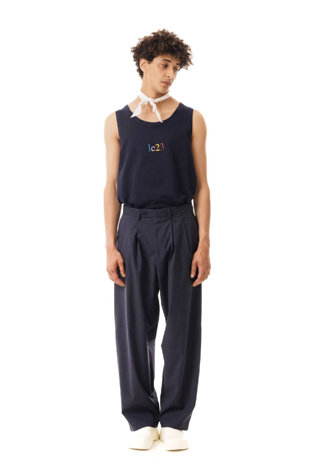 Lc23 Nylon-Wool Trousers Navy